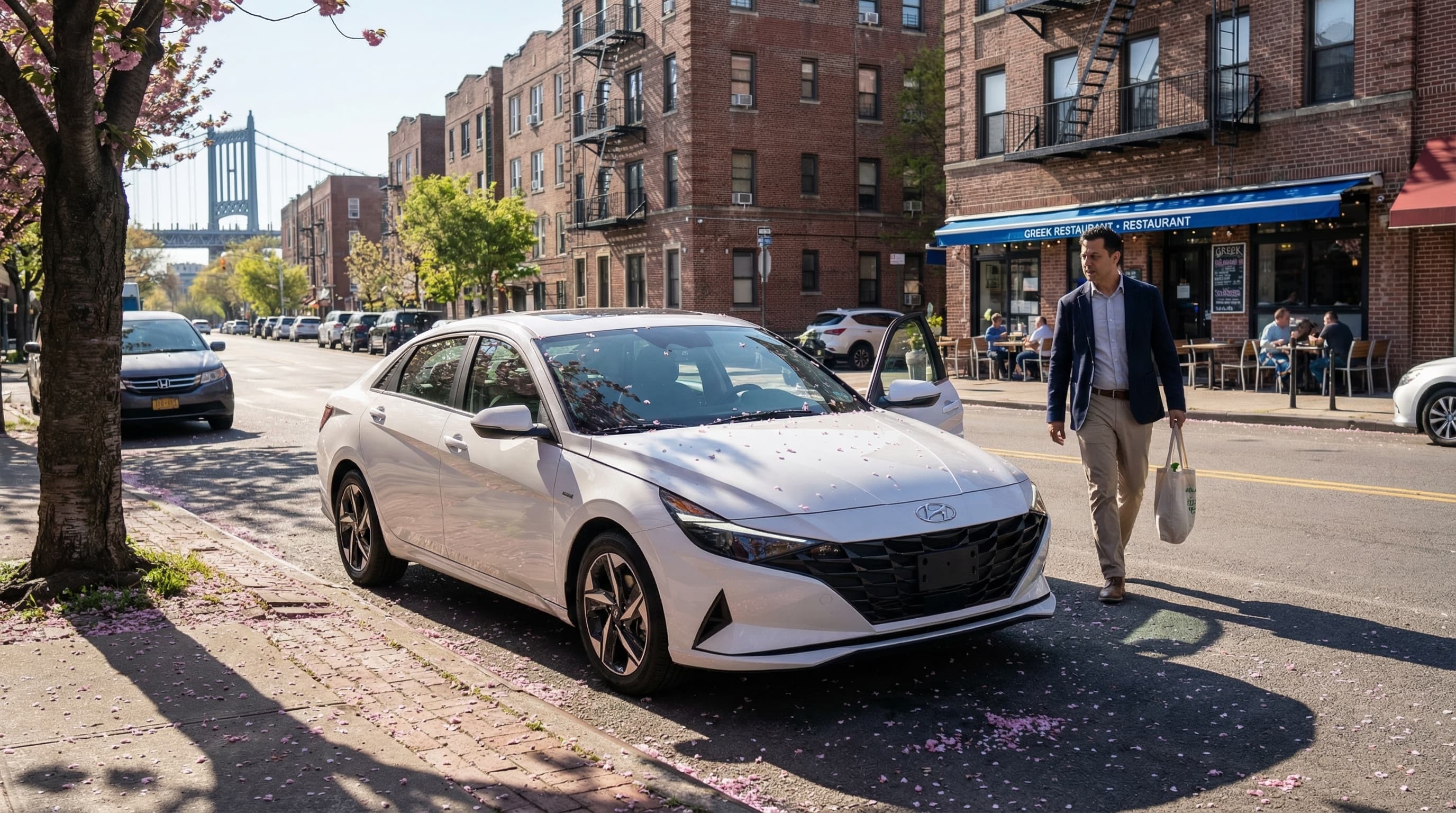Hyundai Elantra Hybrid in Astoria, Queens — an affordable TLC vehicle for NYC rideshare
