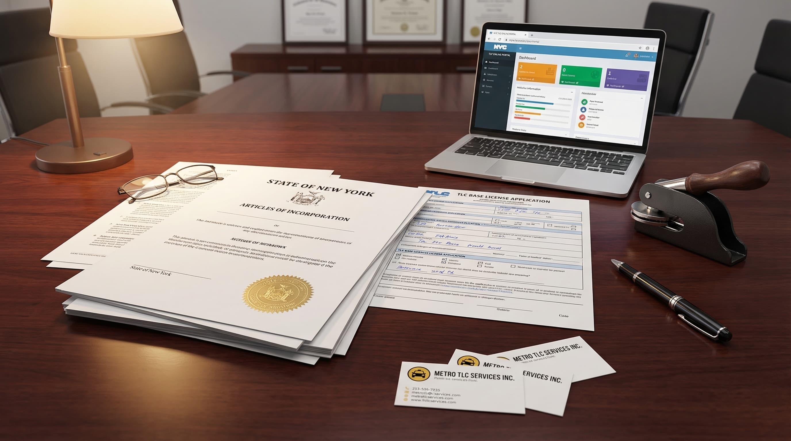 TLC corporation formation paperwork — documents required to register a TLC corporation in NYC